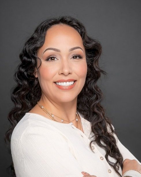Trina headshot in white